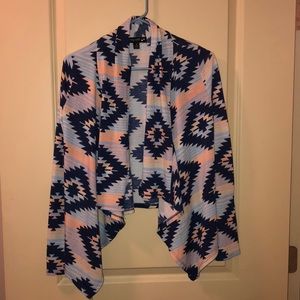 Aztec Print Cardigarn